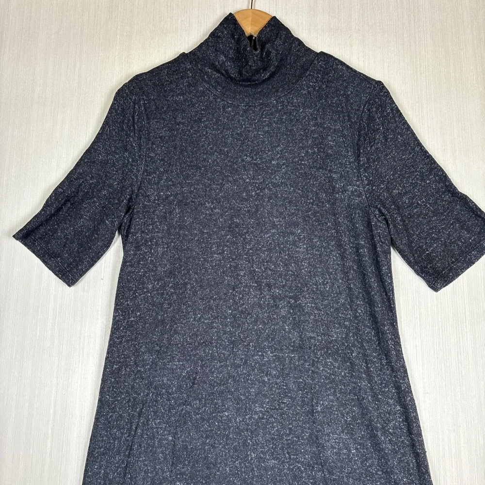 Philosophy Womens Dress Sz L‎ Gray Mock Neck Super Soft A Line Classic NEW